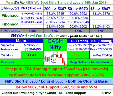 Nifty Chart: 1/9/11 - 1/16/11