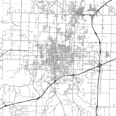 Joplin, Missouri - Area Map - Light - HEBSTREITS | Area map, Joplin, City map