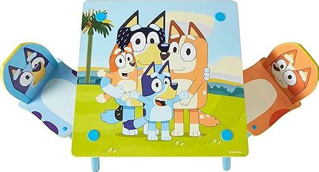 Bluey Kids Table and 2 Chairs Set Table and Chairs Official Homewares : Amazon.com.au: Home