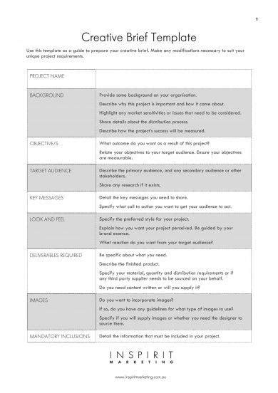 Creative Brief Form