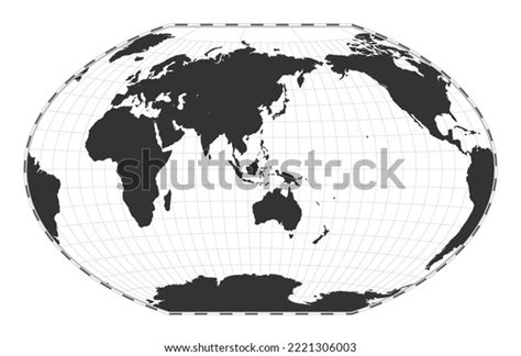 Vector World Map Winkel Tripel Projection Stock Vector (Royalty Free ...