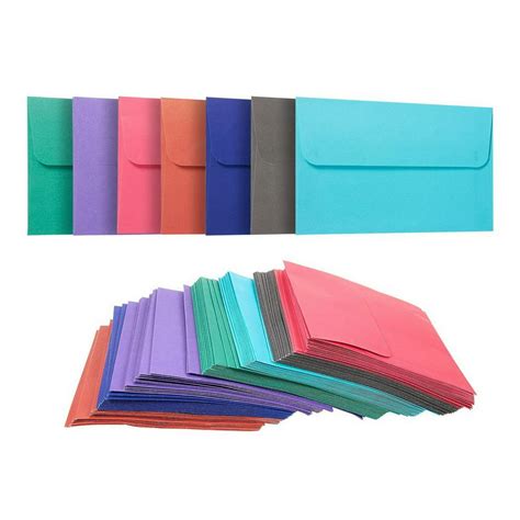 100-Pack 7 Colors Envelopes for 4x6 Greeting Cards, A4 Wedding Invitation Envelope, 4.25" x 6.25 ...