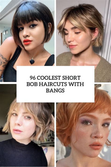 96 Coolest Short Bob Haircuts With Bangs - Styleoholic