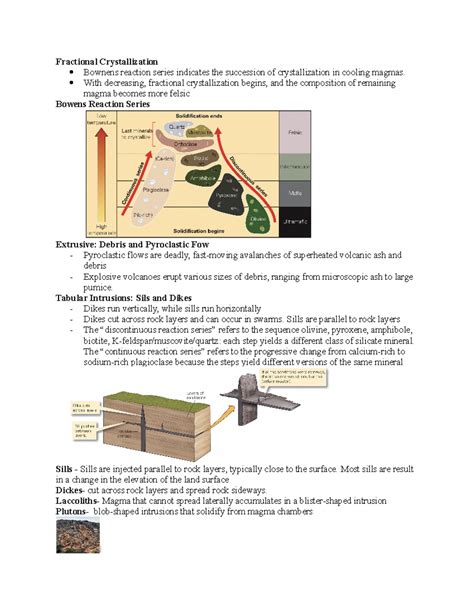 Chp 6 - Rock Crystallization - Fractional Crystallization Bownens reaction series indicates the ...