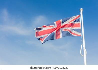 Union Jack Flag Flying Flagpole Under Stock Photo 1197198220 | Shutterstock