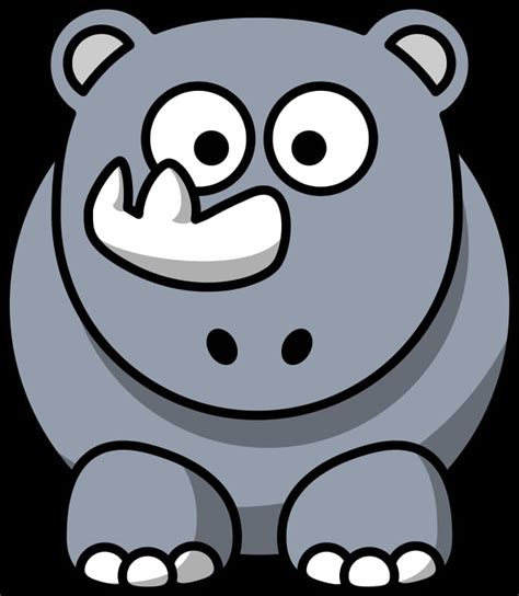 Cartoon rhino svg vector | UIDownload