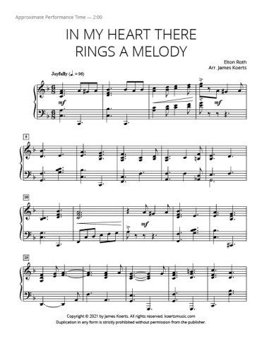 In My Heart there Rings a Melody – Koerts Music