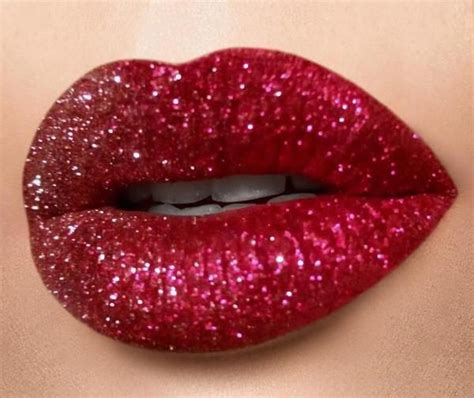 Red holiday glitter lip set #Artboard | Glitter lips, Lip art makeup ...