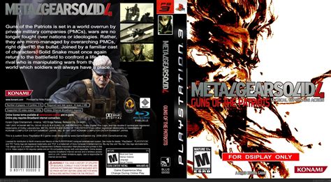 Metal Gear Solid 4: Guns of the Patriots PlayStation 3 Box Art Cover by ...