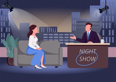 Night show interview 1632534 Vector Art at Vecteezy