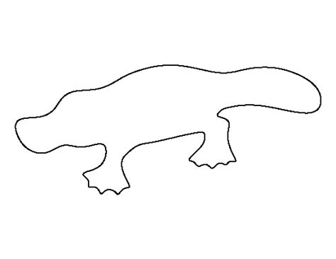 Platypus pattern. Use the printable outline for crafts, creating stencils, scrapbooking, and ...