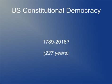 US Constitutional Democracy | PPT