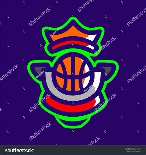 Basketball Championship Sports Logo Vector Template Stock Vector (Royalty Free) 1335427091 ...