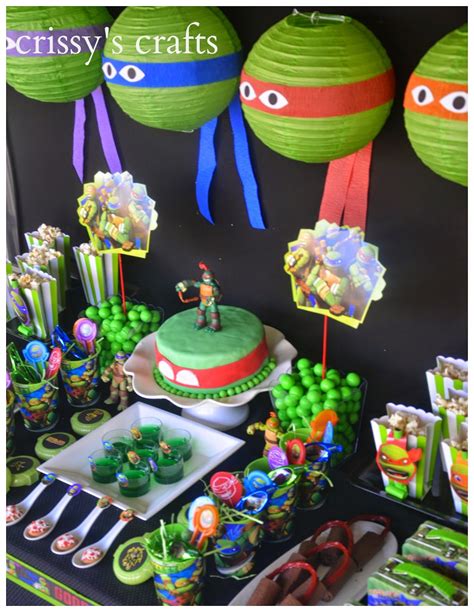 I styled this Ninja Turtle Party for my son's best friend a couple of… | Fiesta de las tortugas ...