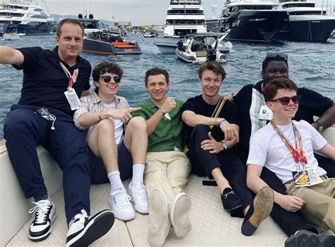 Tom Holland with friends and family on a boat | Tom holland, Celebrity ...