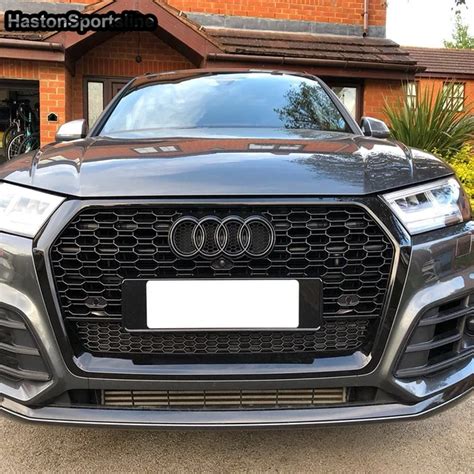 Car styling 2018~2019 Q5 RSQ5 black Emblem Front Bumper mesh Grill ...