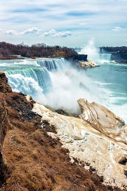 Premium Photo | Wonderful niagara falls, american side. a view on american falls and bridal veil ...