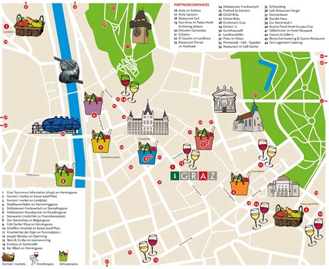 Graz restaurants and bars map - Ontheworldmap.com