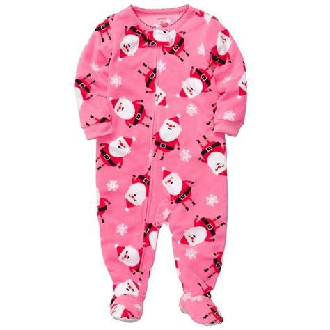 Carter's Infant & Toddler Girl's Christmas Sleeper Pajamas - Holiday Santa