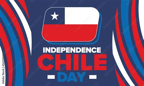 Chile Independence Day. Happy national holiday Fiestas Patrias. Freedom day. Celebrate annual in ...