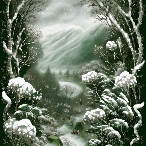 Gorgeous Snowy Mountain Background with Snow Flurries · Creative Fabrica