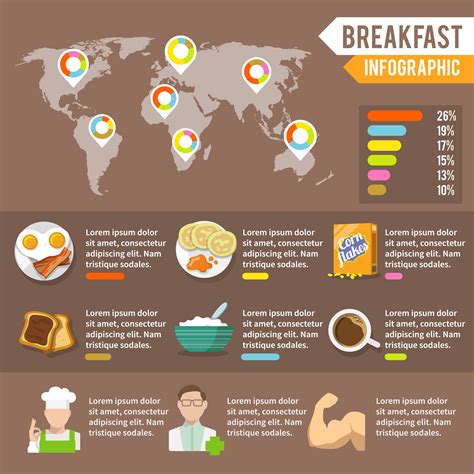 Breakfast infographic set 444054 Vector Art at Vecteezy