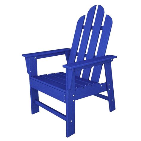 POLYWOOD Long Island Pacific Blue All-Weather Plastic Outdoor Dining ...