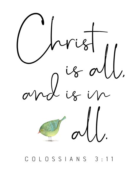 Bible Verse Print / Christian Prints / Scripture Prints / Christ Is All ...