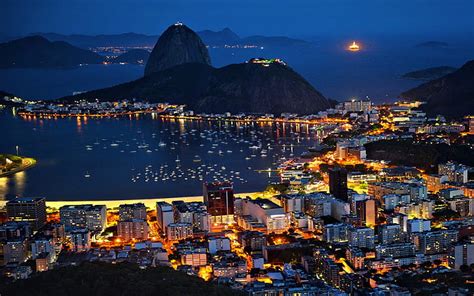 HD wallpaper: Rio De Janeiro At Night Pictures Wallpaper | Wallpaper Flare