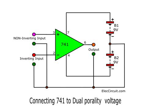 Learn 741 op-amp circuits basic with example | ElecCircuit.com