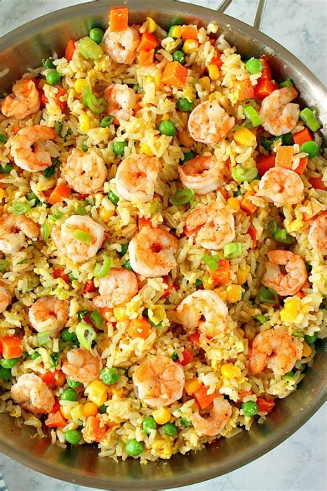 Easy Shrimp Fried Rice - Crunchy Creamy Sweet