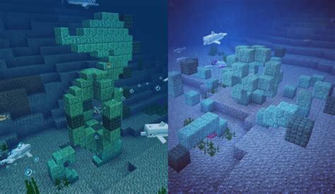 Some sea-creature-inspired Conduit designs I made in my Survival world ...