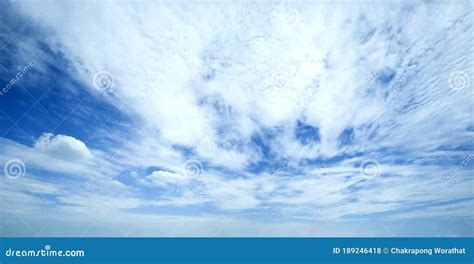 Blue Sky Background with Clouds. Panorama Stock Photo - Image of beauty ...