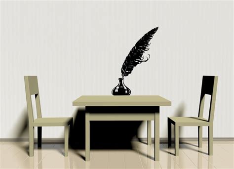 Quill Pen and Ink Write Quill Pen Ink Well Wall Decal - Etsy