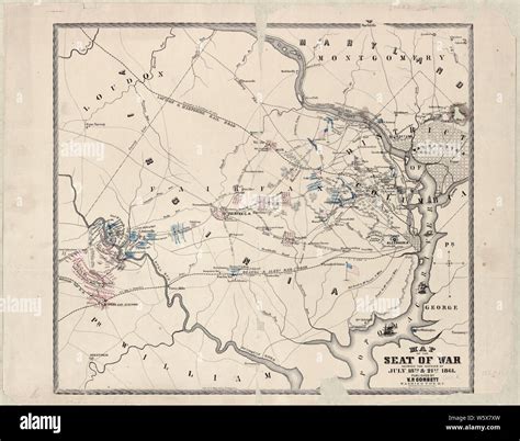 American civil war map 1861 hi-res stock photography and images - Alamy