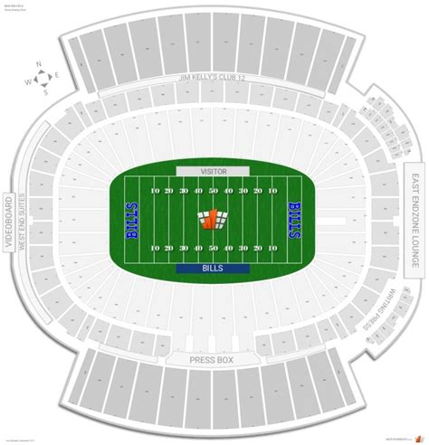 Buffalo Bills Stadium Seat Map