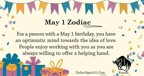 May 1 Zodiac Is Taurus, Birthdays And Horoscope - ZodiacSigns101