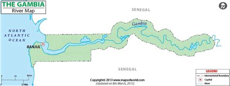 The Gambia River Map