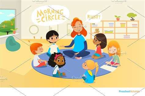 Preschool classroom. Circle-time. | Creative Daddy