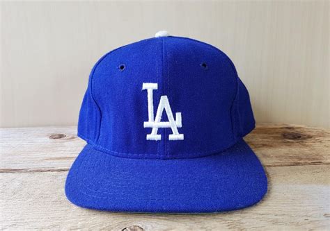 Vintage LA DODGERS Sports Specialties Fitted Hat *FLAWS* Original Official Licensed MlB Blue ...