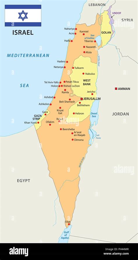 Flag Map Of Israel