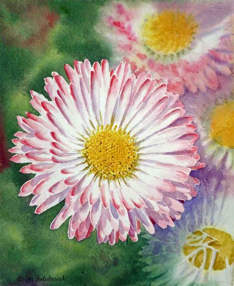 English Daisies - Finished Painting