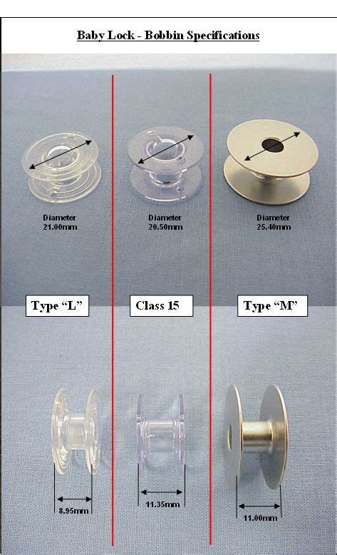 Baby Lock Bobbin Specification Sheet | Babylock, Baby lock sewing ...