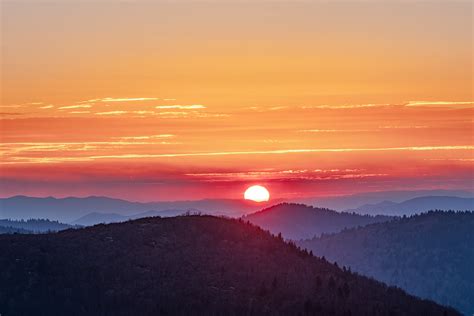 Sunset over the Great Balsam Mountains - Asheville Pictures