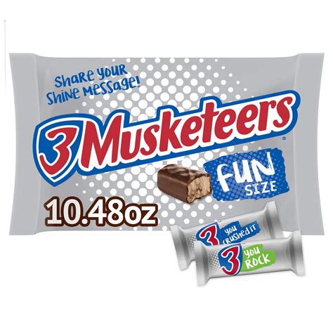 3 Musketeers Fun Size Chocolate Candy Bars - 10.48 oz Bag - Walmart ...