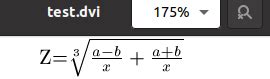 Latex cube root