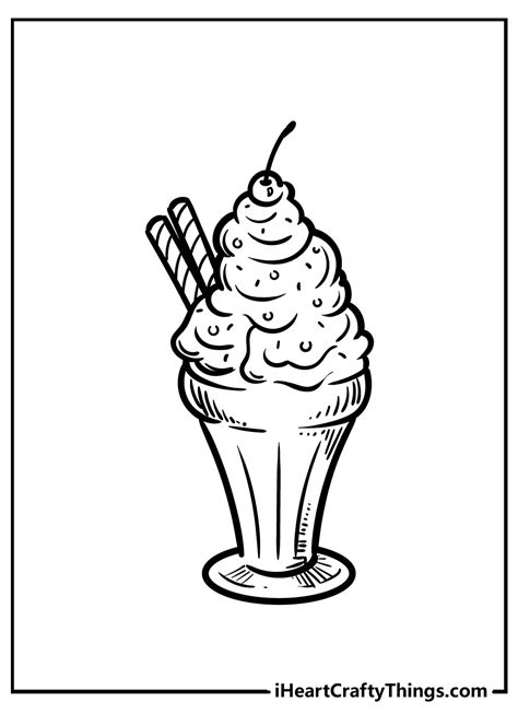 Children Eating Ice Cream Coloring Pages