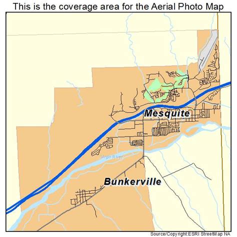 Aerial Photography Map of Mesquite, NV Nevada