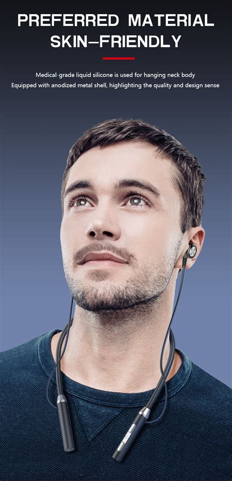 Écouteurs sans fil Bluetooth 5.0, oreillettes magnétiques étanches, en Silicone, stéréo hi fi ...