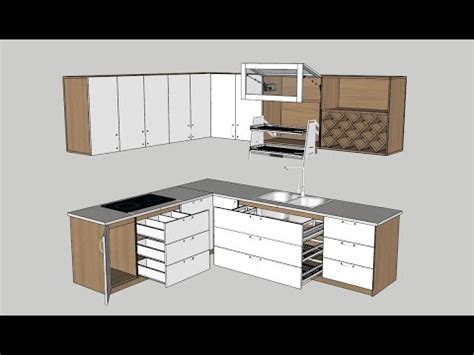 How to Design Kitchen Cabinet Manufacturing in 30 Minutes Sketchup ...